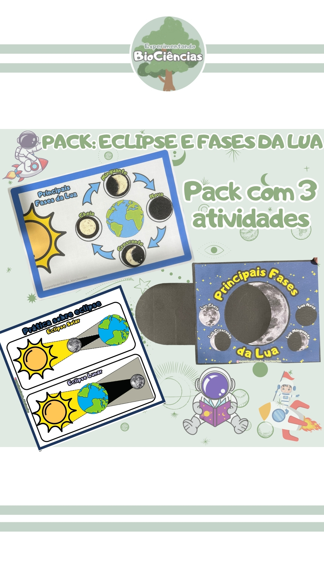 07-Pack eclipse e fases da Lua – Experimentando BioCiências