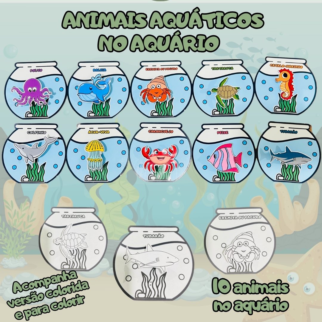 137-Animais no aquário 3D