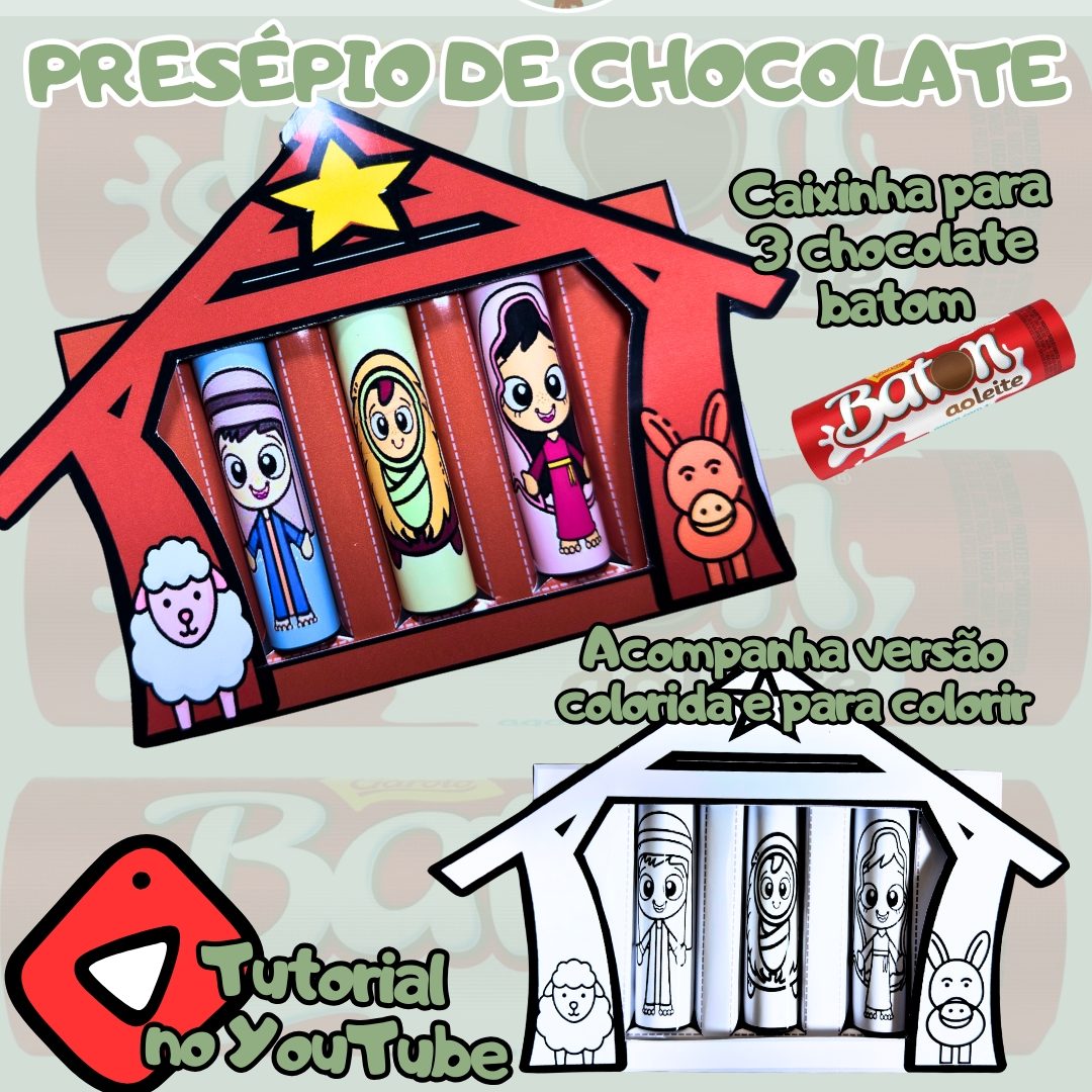 68-Presépio de Natal - Caixa de chocolate