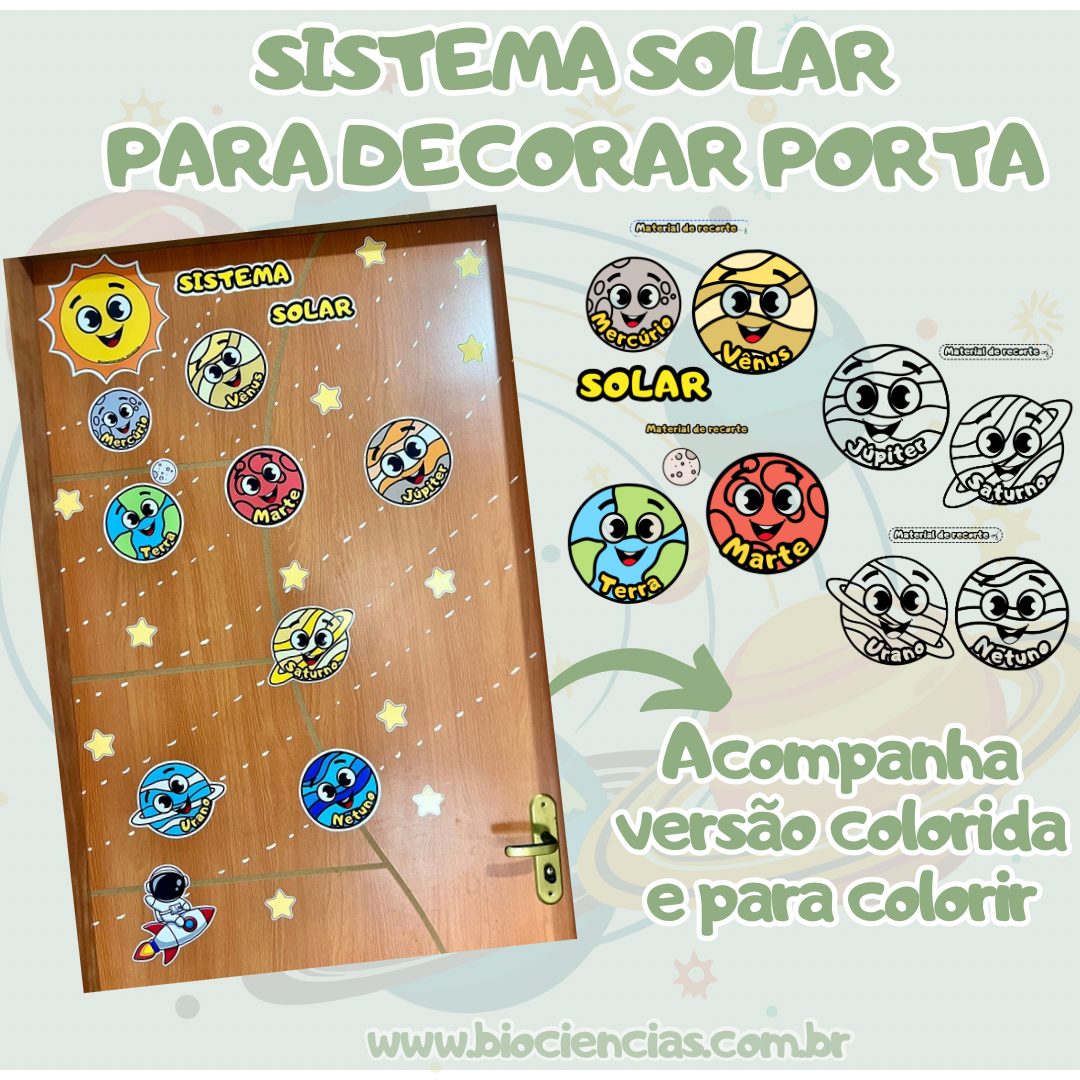 147-Sistema Solar decoração porta
