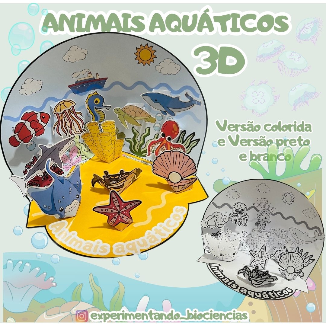 73-Animais aquáticos 3D