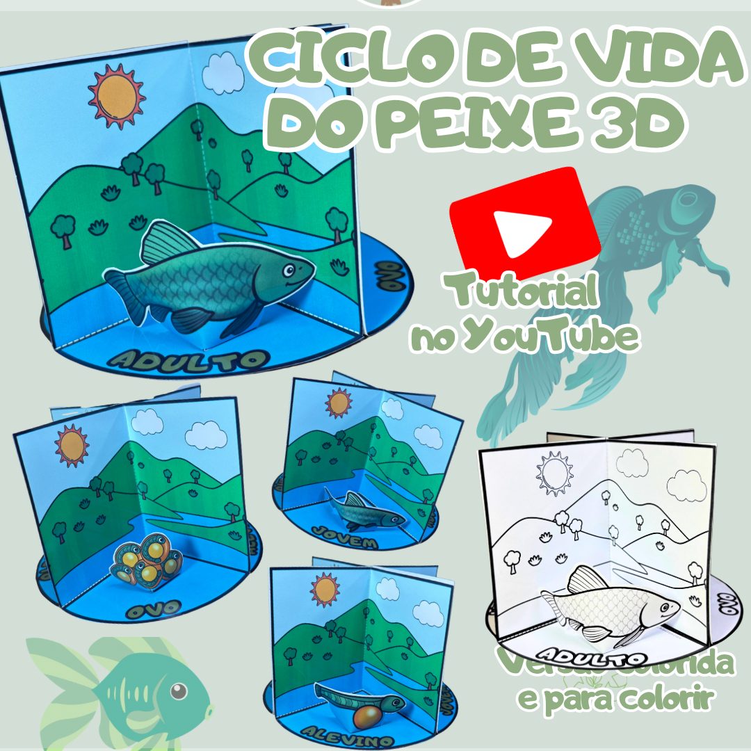 238-Ciclo de vida do peixe 3D