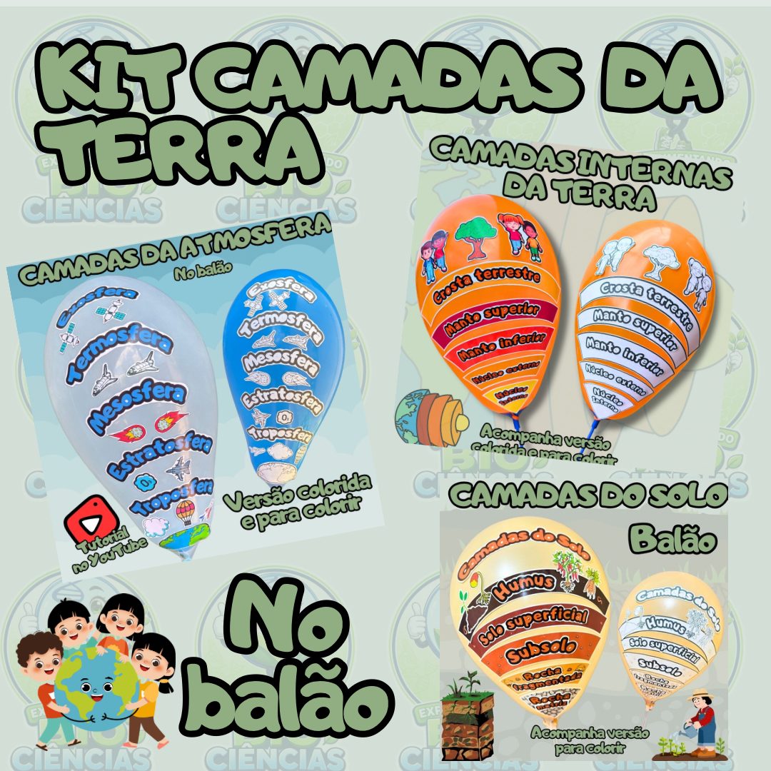 Kit 18: Camadas da Terra no balão