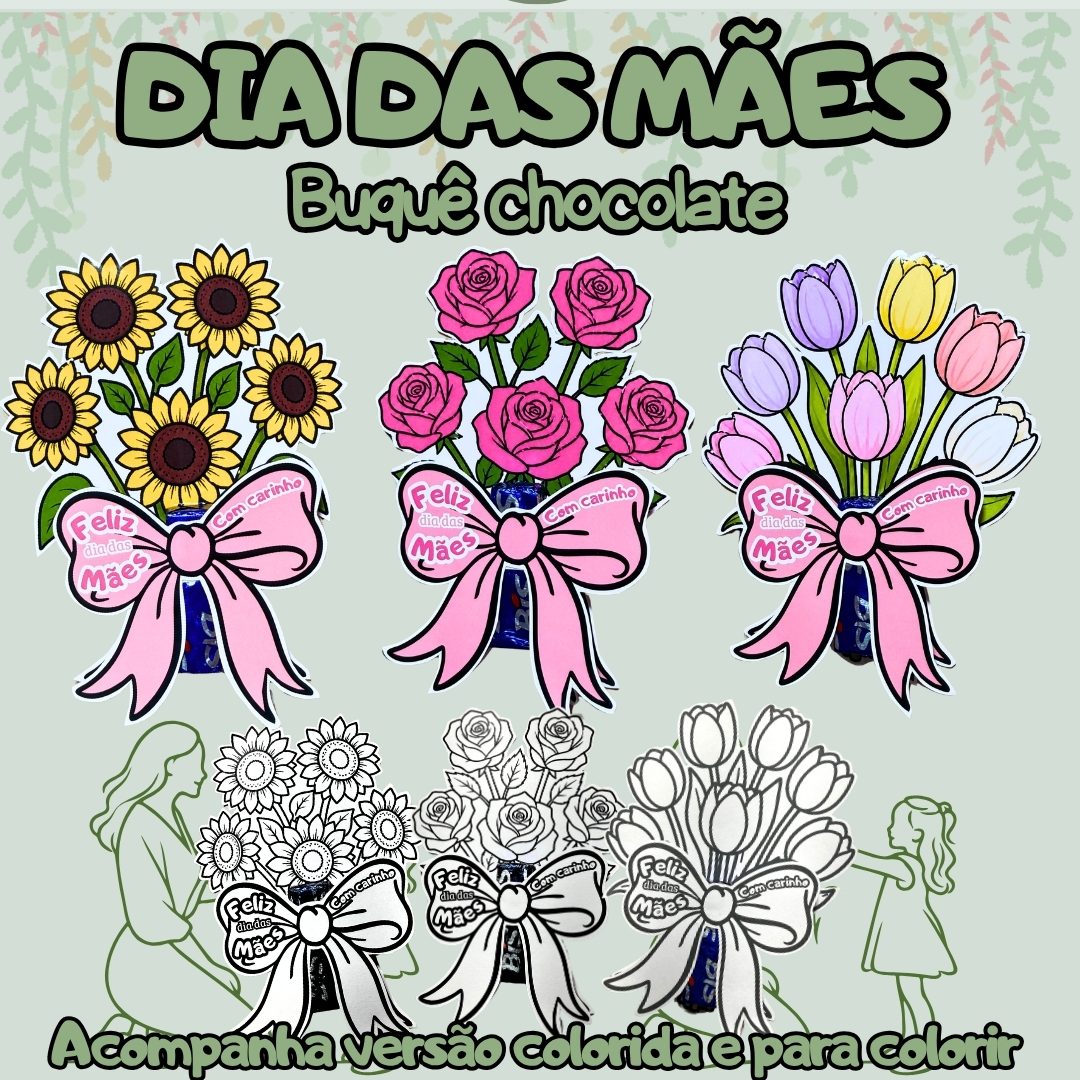 314-Dias das mães - buquê chocolate